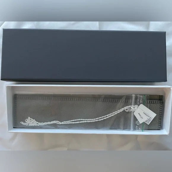 MADE IN ITALY Sterling Silver 925 Double Strand Anklet 9” in Gift Box - Picture 4 of 5